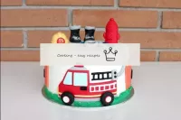 Торт пожарная машина...