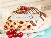 Hut cake with cherries and chocolate...