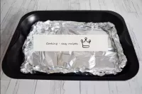 Cover the meat on top with foil and wrap the edges...