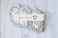 Wrap the ready-made aubergines in foil and leave f...