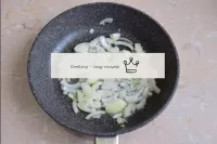Peel and cut the onions into half rings or a littl...