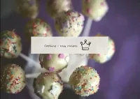 White cake pops on a stick...