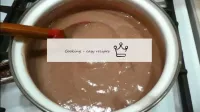 Add milk, stir thoroughly and heat over low heat u...