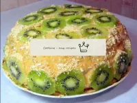 Biskuitkuchen mit kiwi und banane...