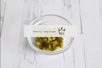Cut the gherkins into small cubes. My cucumbers th...