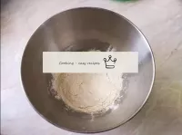 Sift the flour into the egg mixture and start knea...