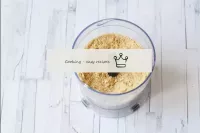 Grind the biscuits into fine crumbs in a blender. ...