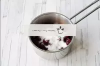 Put the frozen cherries in a saucepan. Pour in the...