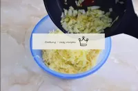 Do not leave grated potatoes to stand so that they...
