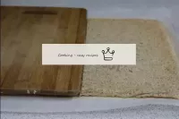 to make 4 out of two cakes, they must be cut in ha...