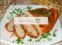 Turkey fillet a whole piece baked with garlic and ...