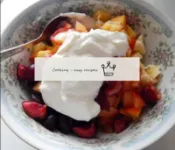 We put all the cooked fruits in a deep bowl. You c...