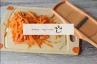 Peel the carrots, grate them for Korean carrots. I...