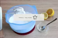 At the end of the whipping, add the lemon juice, i...