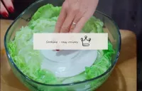 Cover the cabbage leaves poured with boiling water...