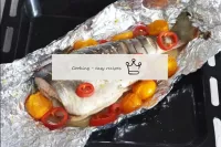 Then unfold the foil and bake the pink salmon unde...