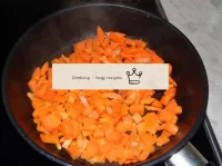 In a pan where the meat was fried, fry carrots in ...