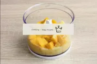 Then add and grind the mango. ...