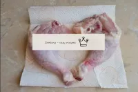 Rinse the chicken legs in running water and dry wi...