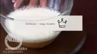 Pour half a bottle of champagne into a container a...