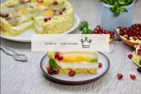 Jelly cake with fruit without baking...