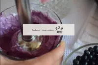 Whisk the curd with the berries using a blender. T...
