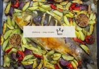 Send the carp and vegetables to a preheated oven a...