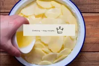 Pre-melt butter, this can be done in a water bath ...