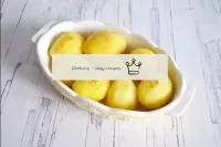 Transfer the potatoes to a baking dish. ...