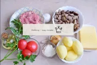 How to make a potato casserole with minced meat an...