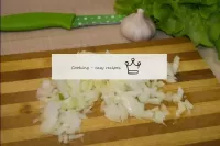 Finely cut onions...