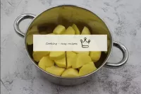 Peel and boil the potatoes until tender, you do no...