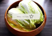 Put the cabbage in a deep, comfortable container a...