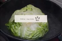Wash the cabbage. In a saucepan, boil the water, I...