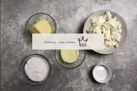 Prepare the products to make the cream. Cottage ch...