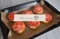 Arrange the tomato circles on top. ...