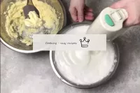 Continuing to whisk, start serving butter cream an...