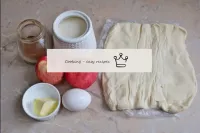 How to make converters with apples from puff dough...