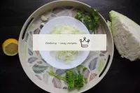 Chop the cabbage thinly. If you are not using youn...