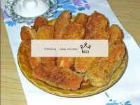 Crab sticks battered with cheese...