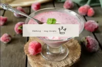 Strawberry gelatin cream dessert...