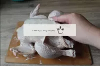 Marinate the chicken to begin with. To do this, mi...