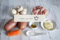 Как сделать курицу с грибами и картошкой в горшочк...