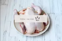 Wash the chicken inside and out and dry it well wi...