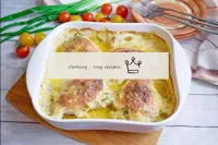 Chicken in creamy sauce in the oven...
