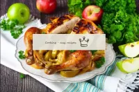 Transfer the finished chicken in a place with appl...