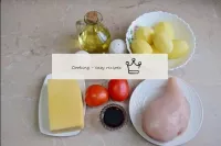 How to make chicken fillet with potatoes and tomat...