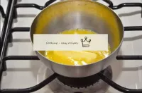 Melt the butter. Strain the liquid through a sieve...