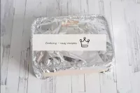 Cover the tin with foil and place the chicken and ...