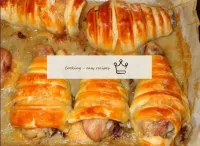 Bake the chicken legs in the dough in the oven at ...